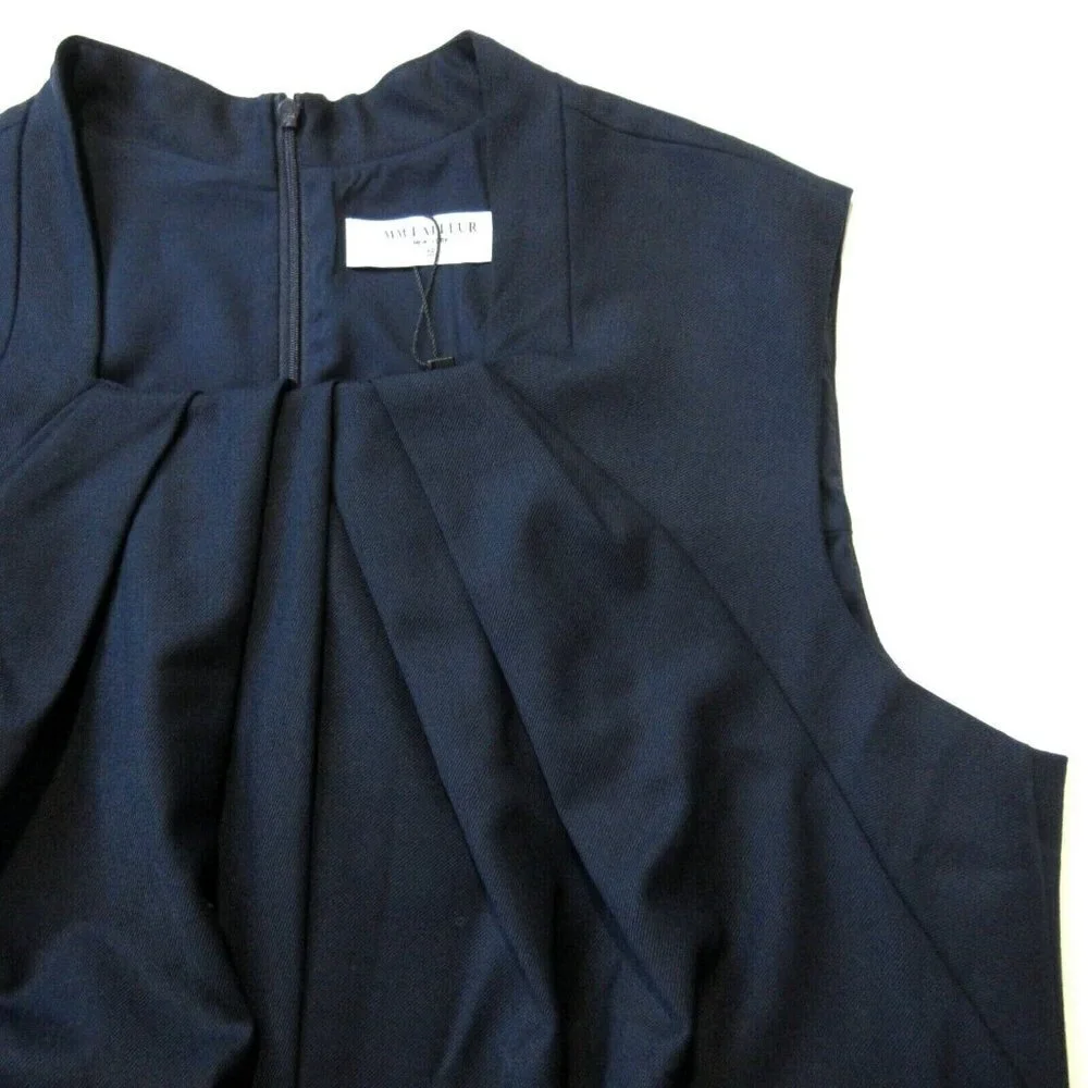 NWT MM. Lafleur Lucinda 2.0 in Ink Sharkskin Stretch Wool Sheath Dress +1 $325 - Picture 3 of 8
